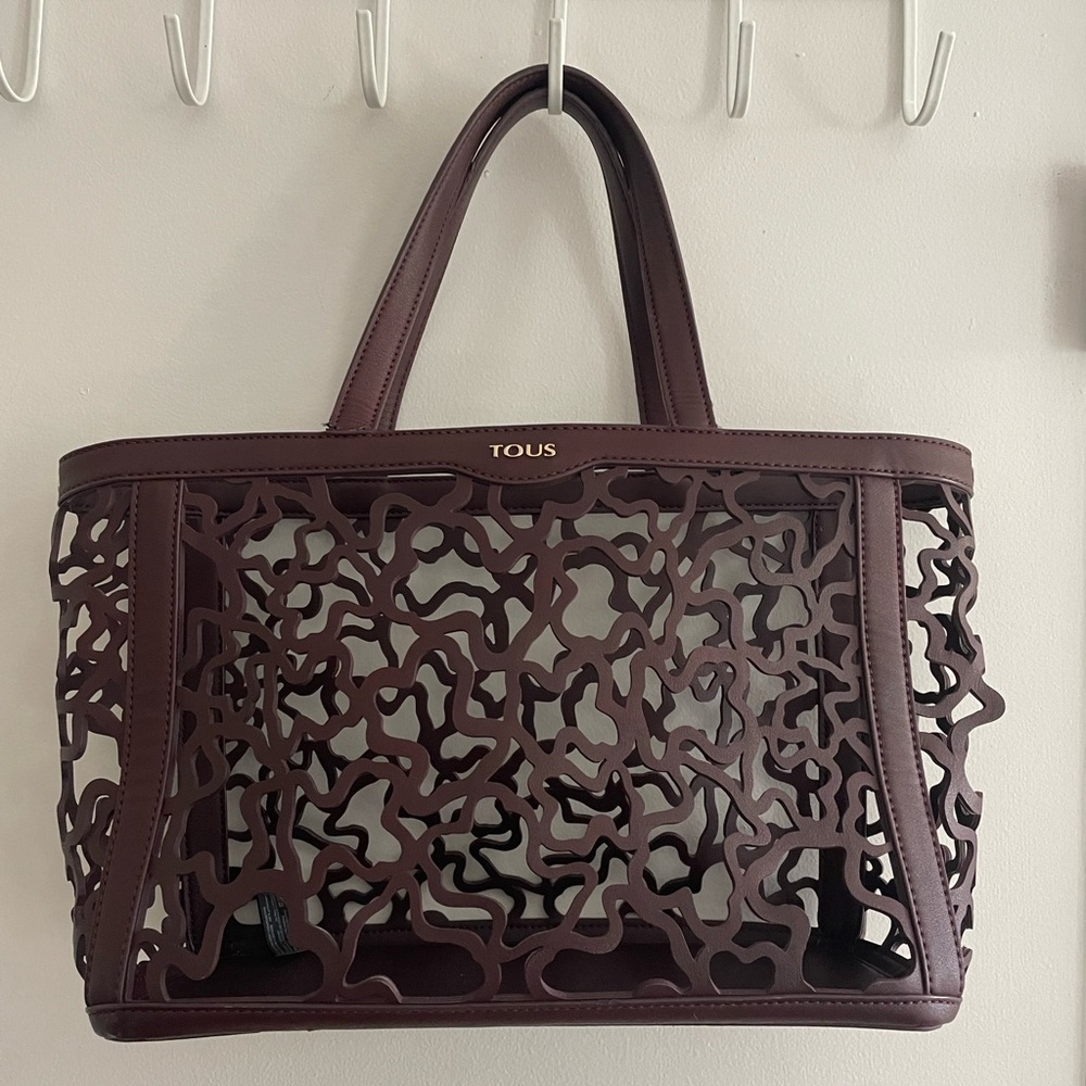 Tous Brown Cutout Tote Bag